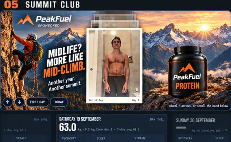A sponsored day for PeakFuel: Summit club